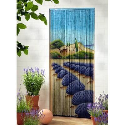 rideau de porte en bambou lavande